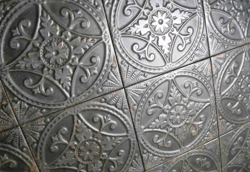 pressed tin tiles Sydney metal finish